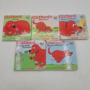 Chick-fil-A Kids Meal mini board books 1-5 Clifford The Big Red Dog Chickfila